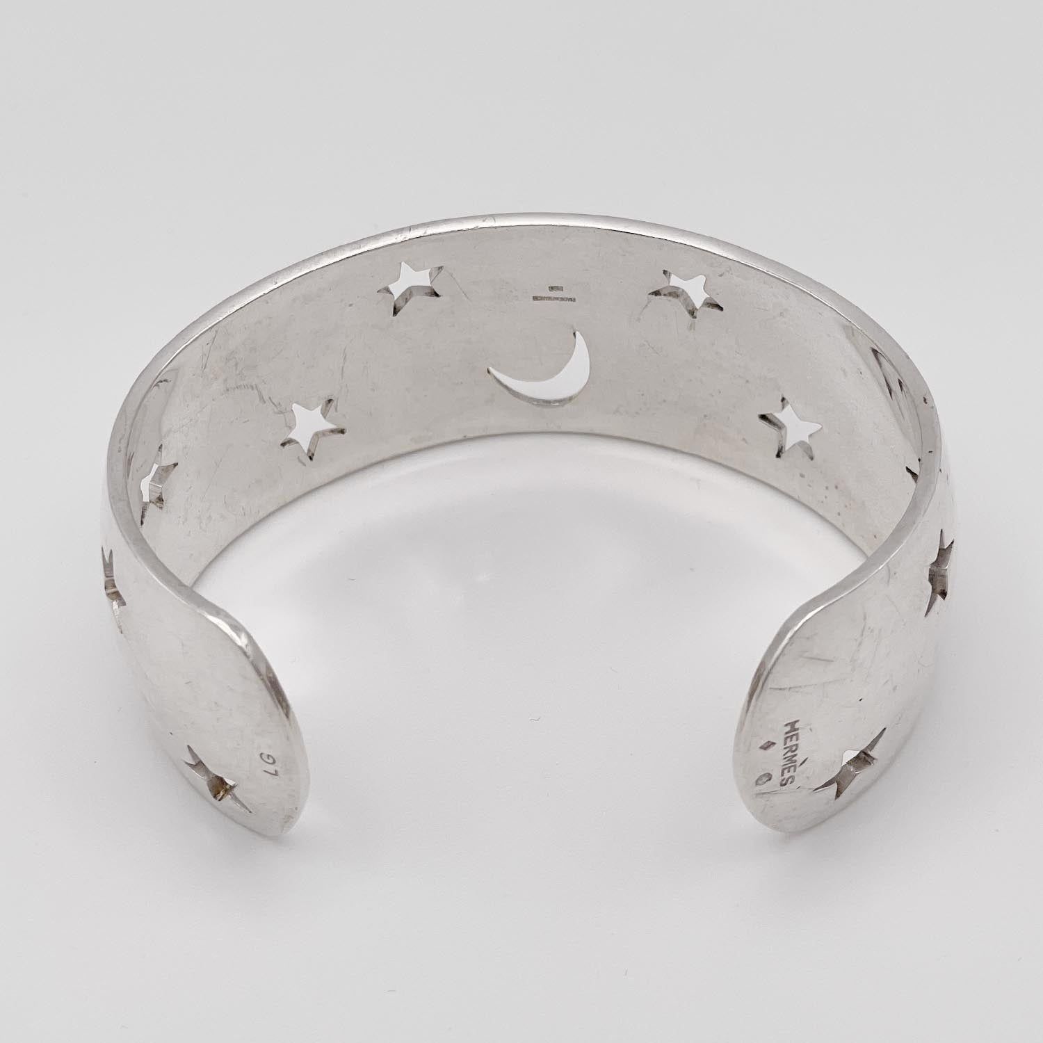 HERMES エルメス ムーンスター 925 バングル ヴィンテージ 刻印あり