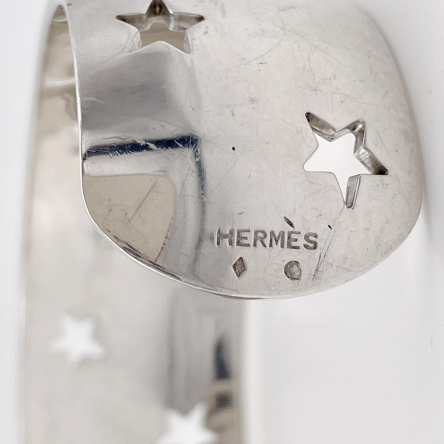 HERMES エルメス ムーンスター 925 バングル ヴィンテージ 刻印あり