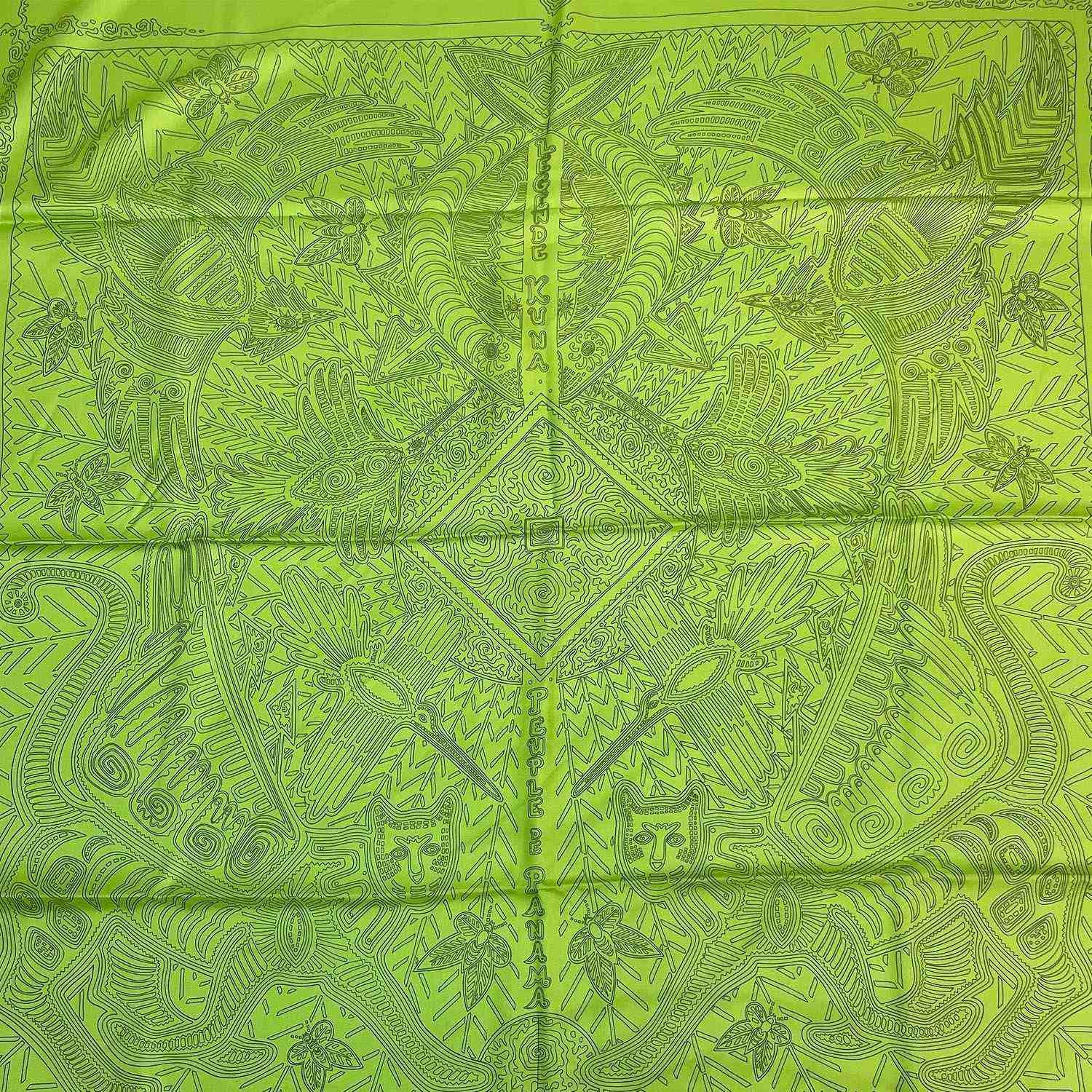 HERMES エルメス カレ90 スカーフ LEGENDE KUNA パナマのクナ族の伝説