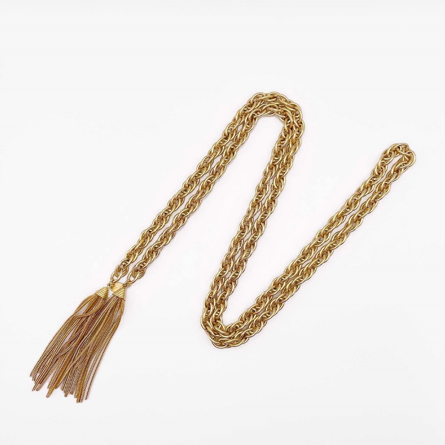 VALENTINO ヴァレンティノ チェーンベルト 公式 ネックレス タッセル