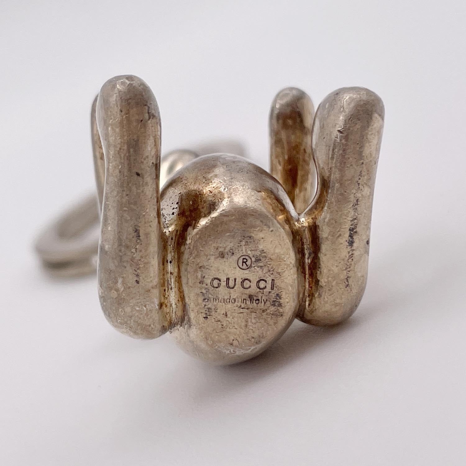 GUCCI グッチ テディベア SV925 キーリング キーホルダー シルバー 