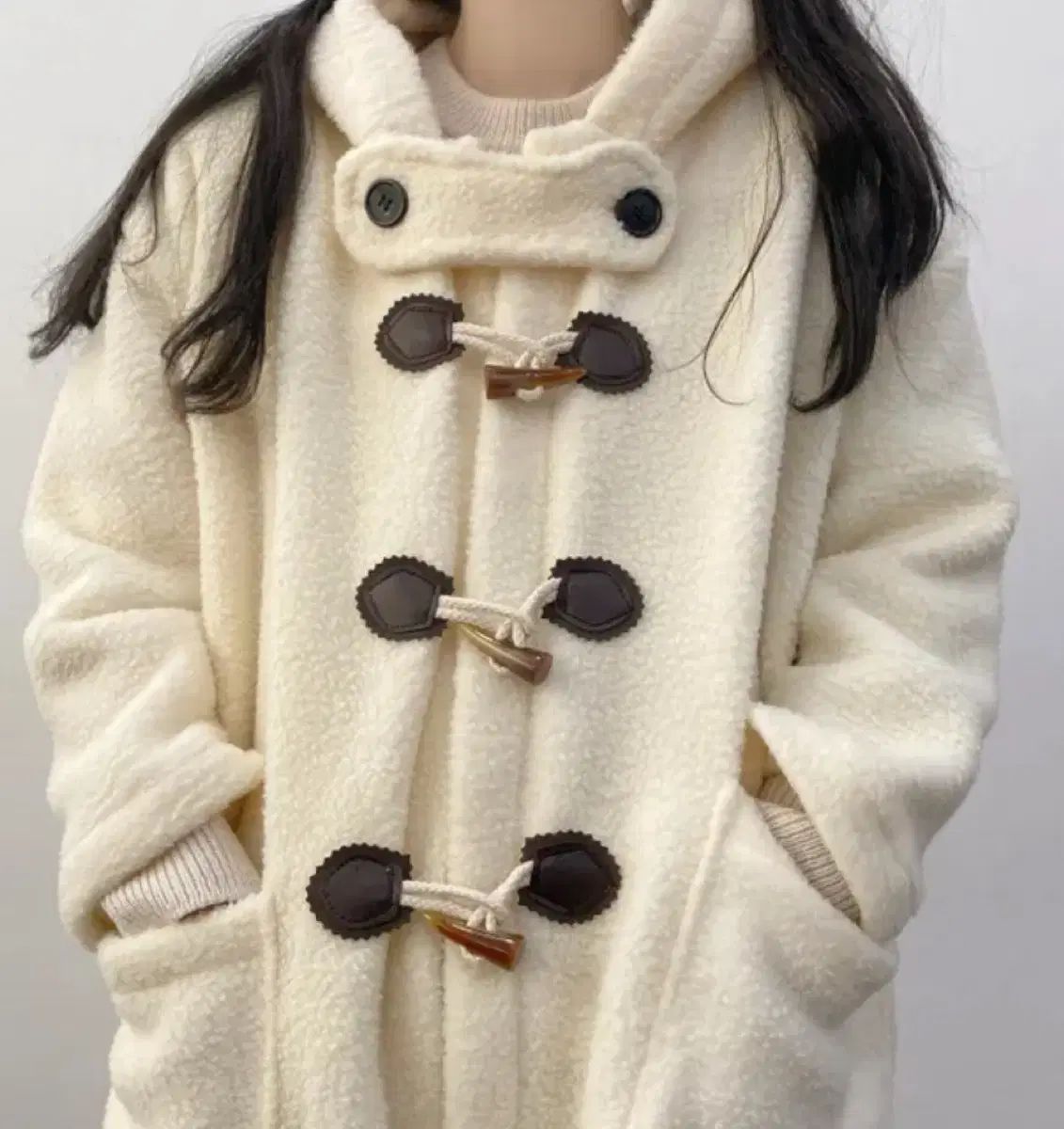 100%シープスキン　コート　ダッフルコート シープスキン ロングコート ダッフルコート - メルカリ