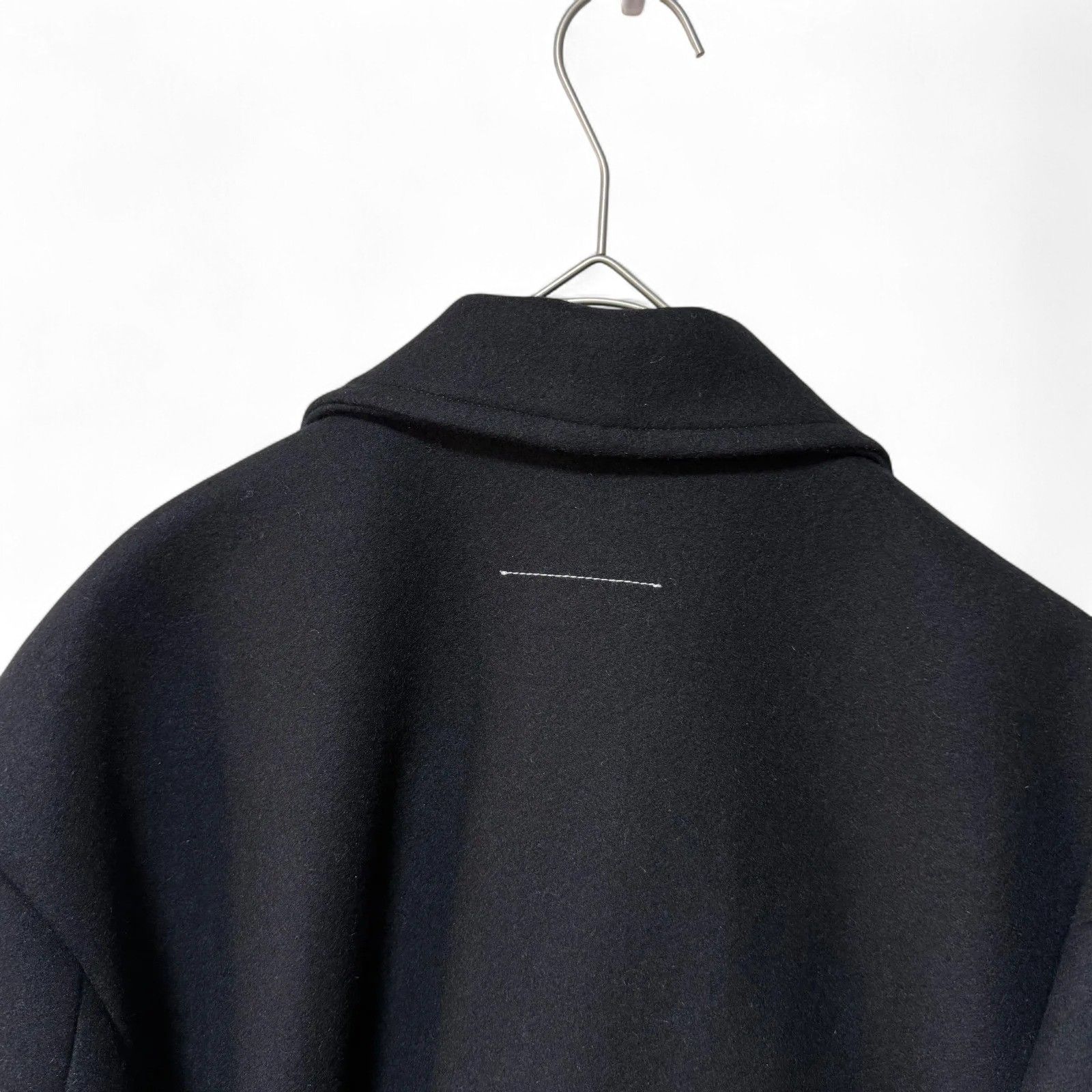 【美品】MM6 コクーンコート　ブラック 美品 MM6 マルジェラ ウール オーバーサイズ コクーンコート 黒