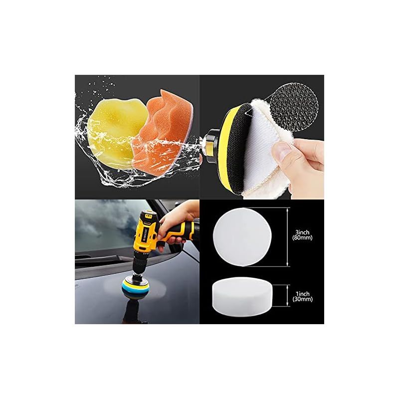 迅速発送】TuxFezugポリッシャー バフ スポンジ 80mm 26点 円柱型六角