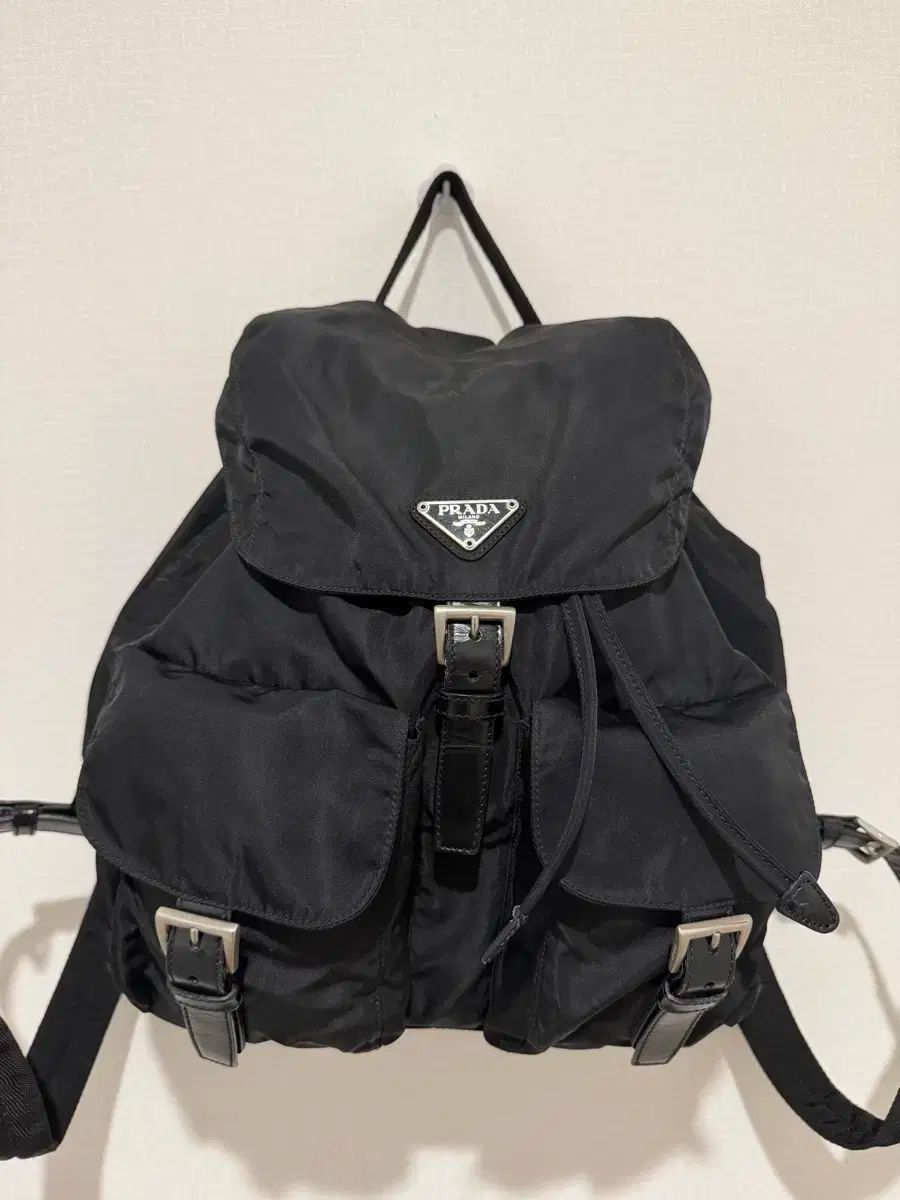 正規品 PRADA プラダ ポコノ ナイロン ブラック ツーポケット バック