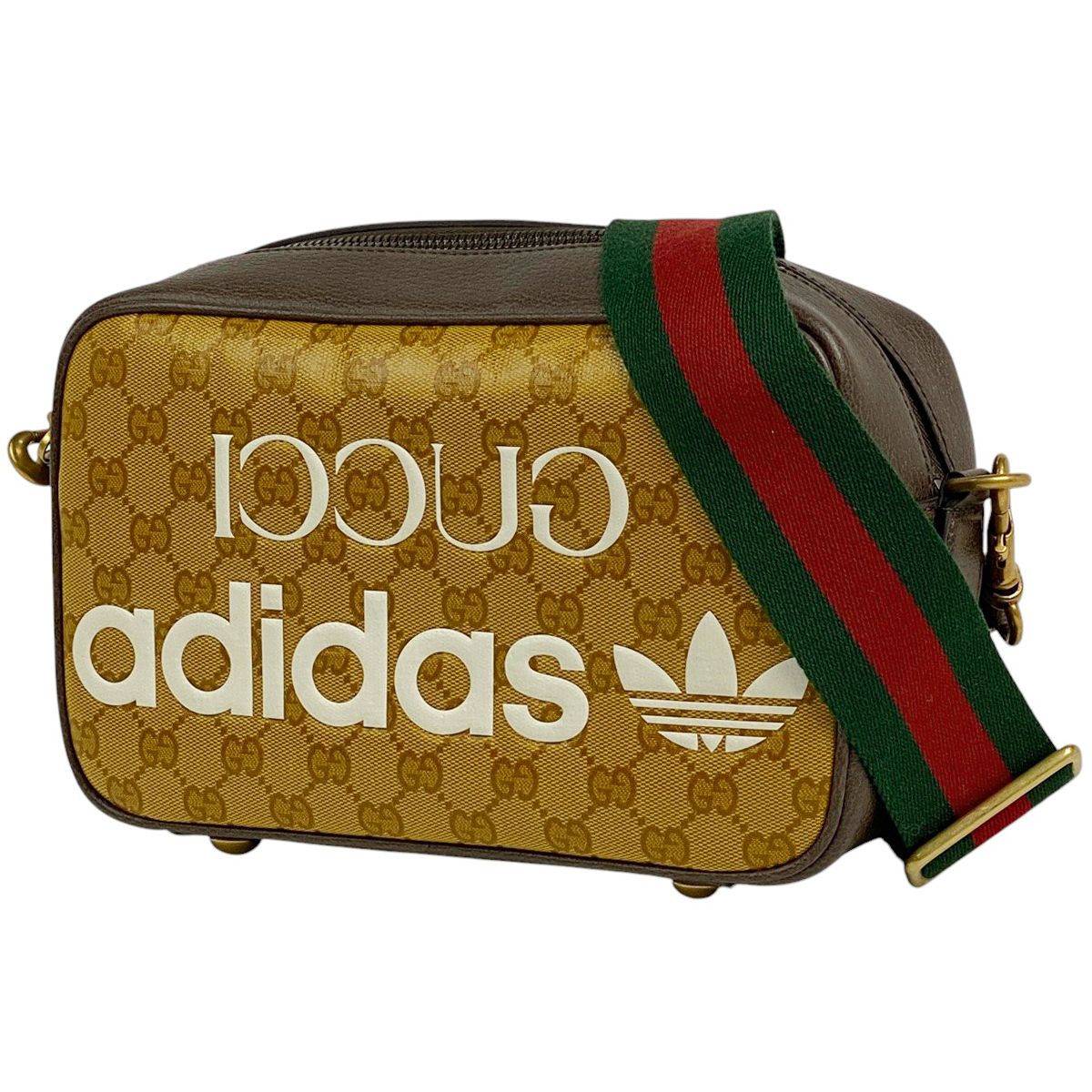 【美品】GUCCI×アディダス スモールショルダーバッグGGクリスタル シェリー グッチ GUCCI GGクリスタル ショルダーバッグ アディダス シェリー