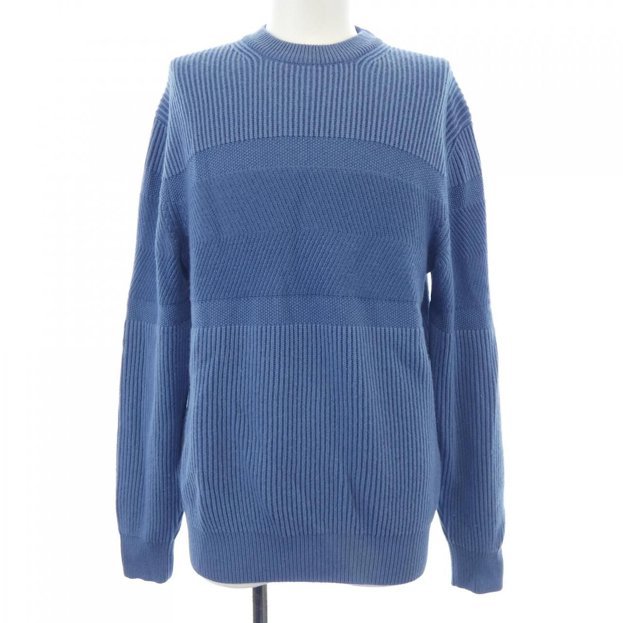 イタリア製 Loro Piana ニットポロ ブルー ロロピアーナ 中古・古着通販】LORO PIANA (ロロピアーナ) 長袖ニットポロシャツ