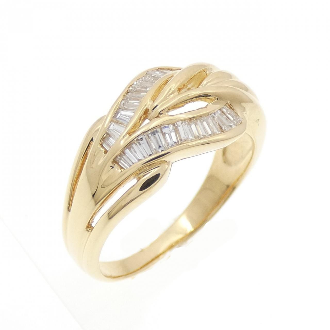 K18YG ダイヤモンド リング - メルカリ