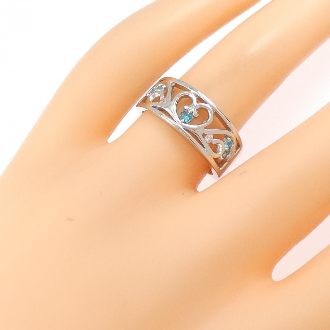 PT900 ハート パライバトルマリン リング 0.09CT - メルカリ