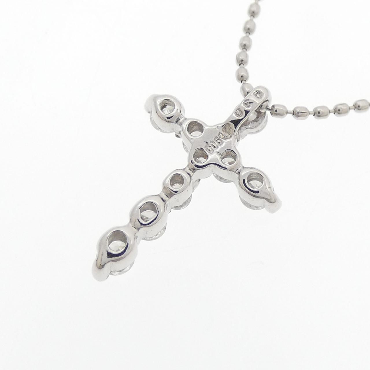 Pt900／Pt850 ダイヤ クロスネックレス D0.46ct クロス ネックレス プラチナ PT900 PT850 ダイヤモンド 十字架 ダイヤ