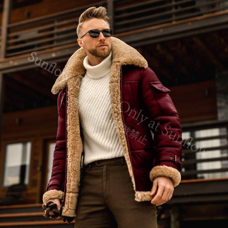 新品未使用】ジャケットムートンコート メンズ ロング丈 ショート 
