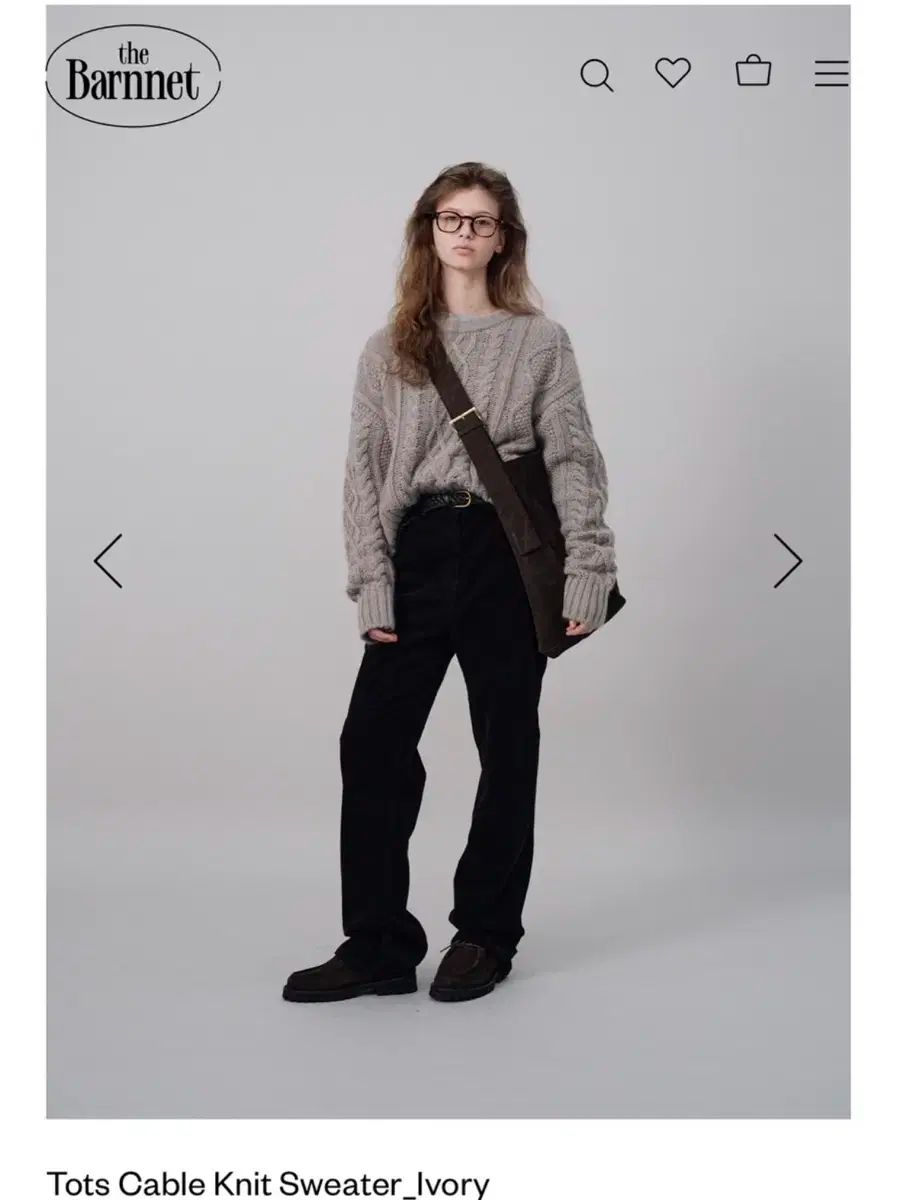 ザ・バーネット Tots 割引 Cable Knit Sweater_Ivory handknit cable