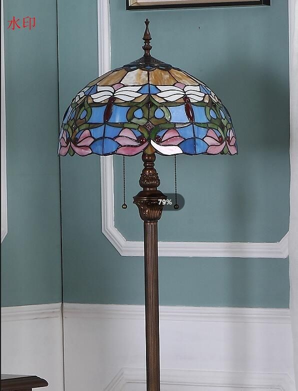 高級感溢れる◇美品ステンドランプ 花柄 ステンドグラス アンティーク