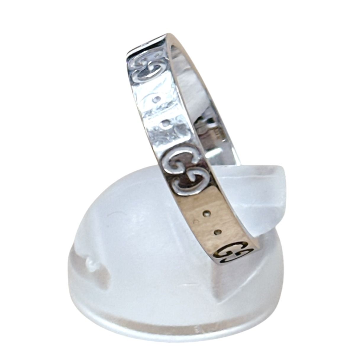 グッチ ICON 18号 アイコンリング K18WG リング・指輪 GUCCI ホワイト