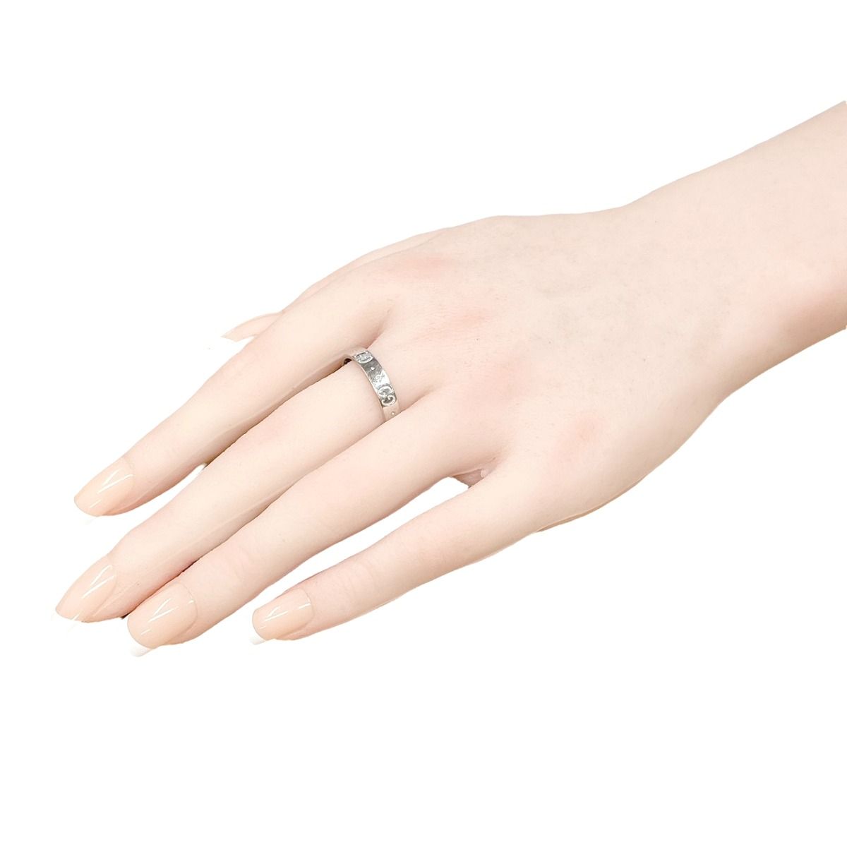 グッチ ICON 18号 アイコンリング K18WG リング・指輪 GUCCI ホワイト