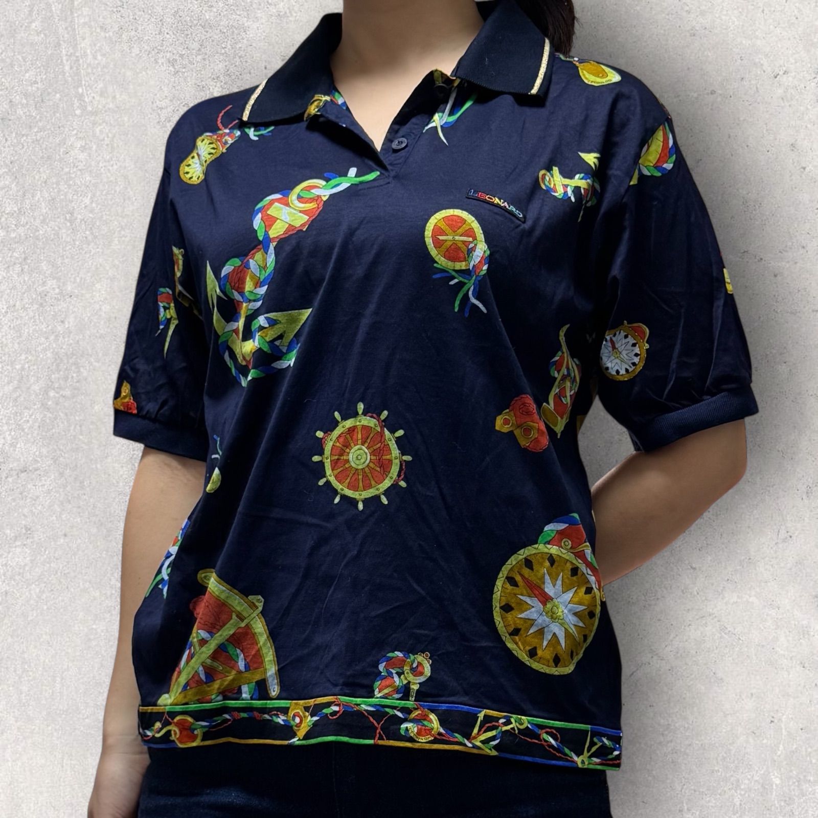 極美品！LEONARD SPORT レオナール スポーツ ポロシャツ トップス 半袖