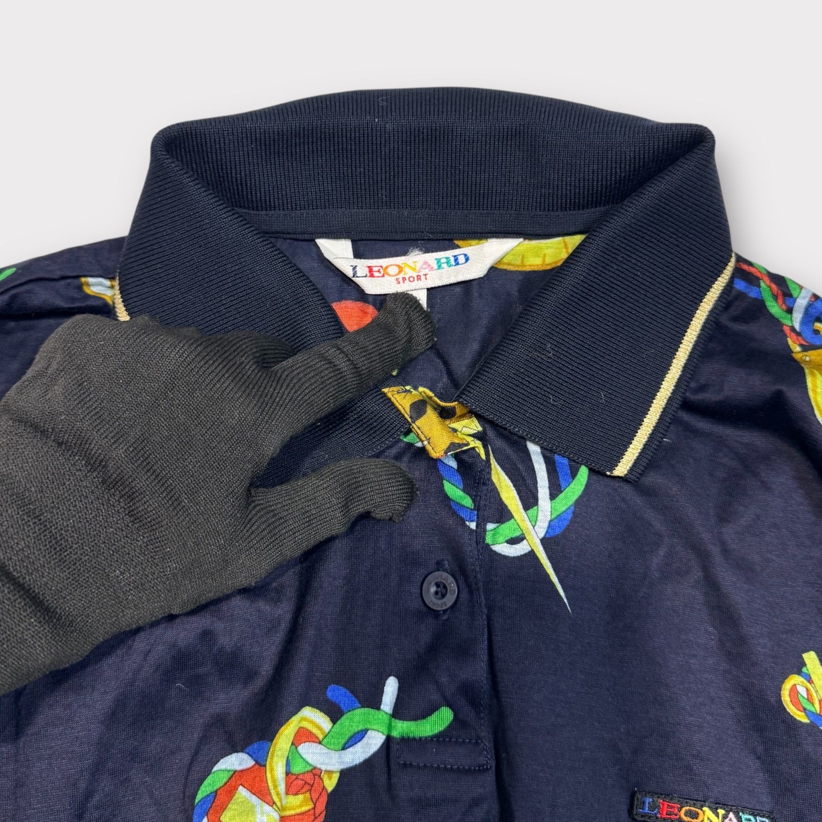 【超美品】LEONARD SPORT レオナールスポーツ　半袖ポロシャツ 極美品！LEONARD SPORT レオナール スポーツ ポロシャツ トップス 半袖