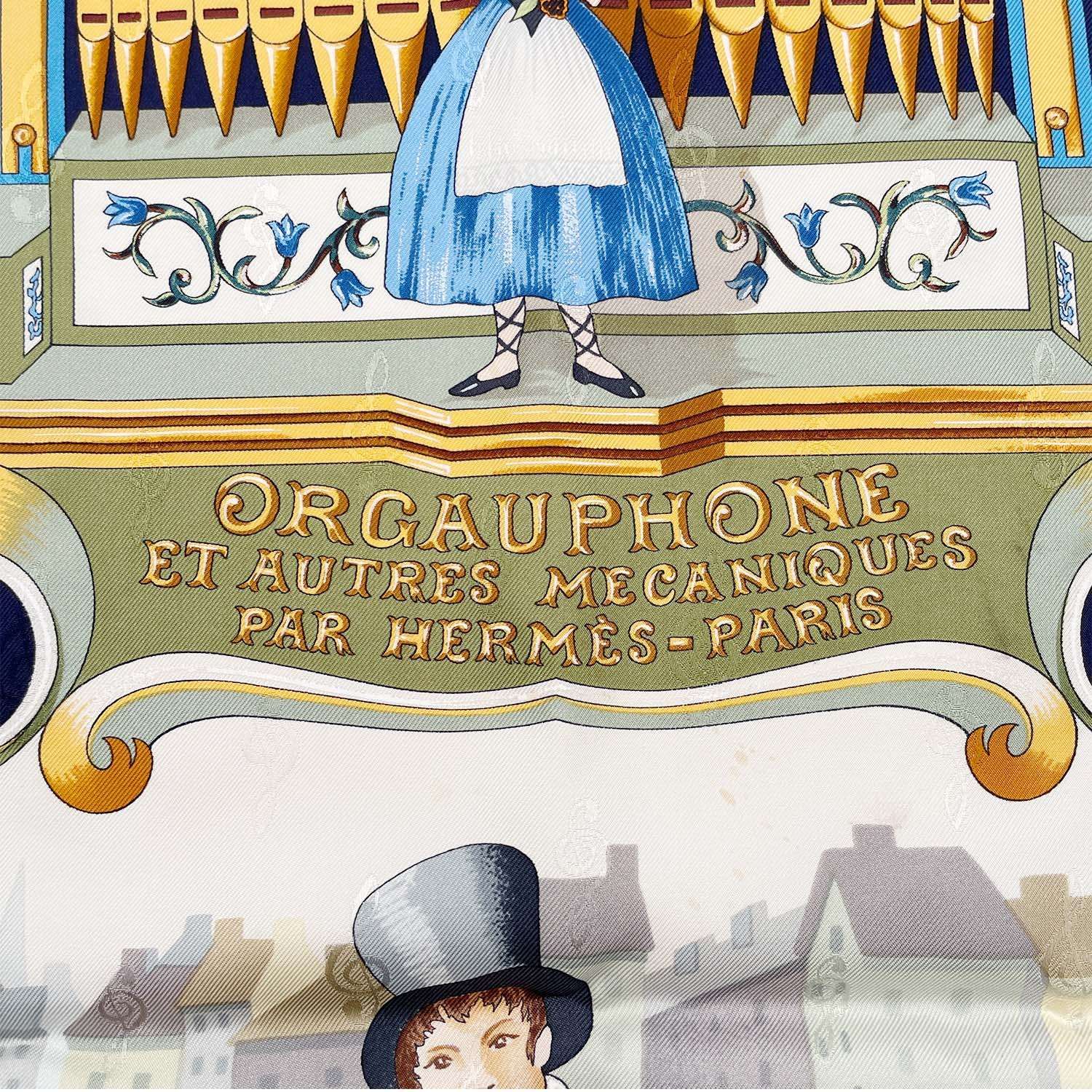 HERMES エルメス カレ90 パイプオルガンと機械仕掛けの楽器 スカーフ