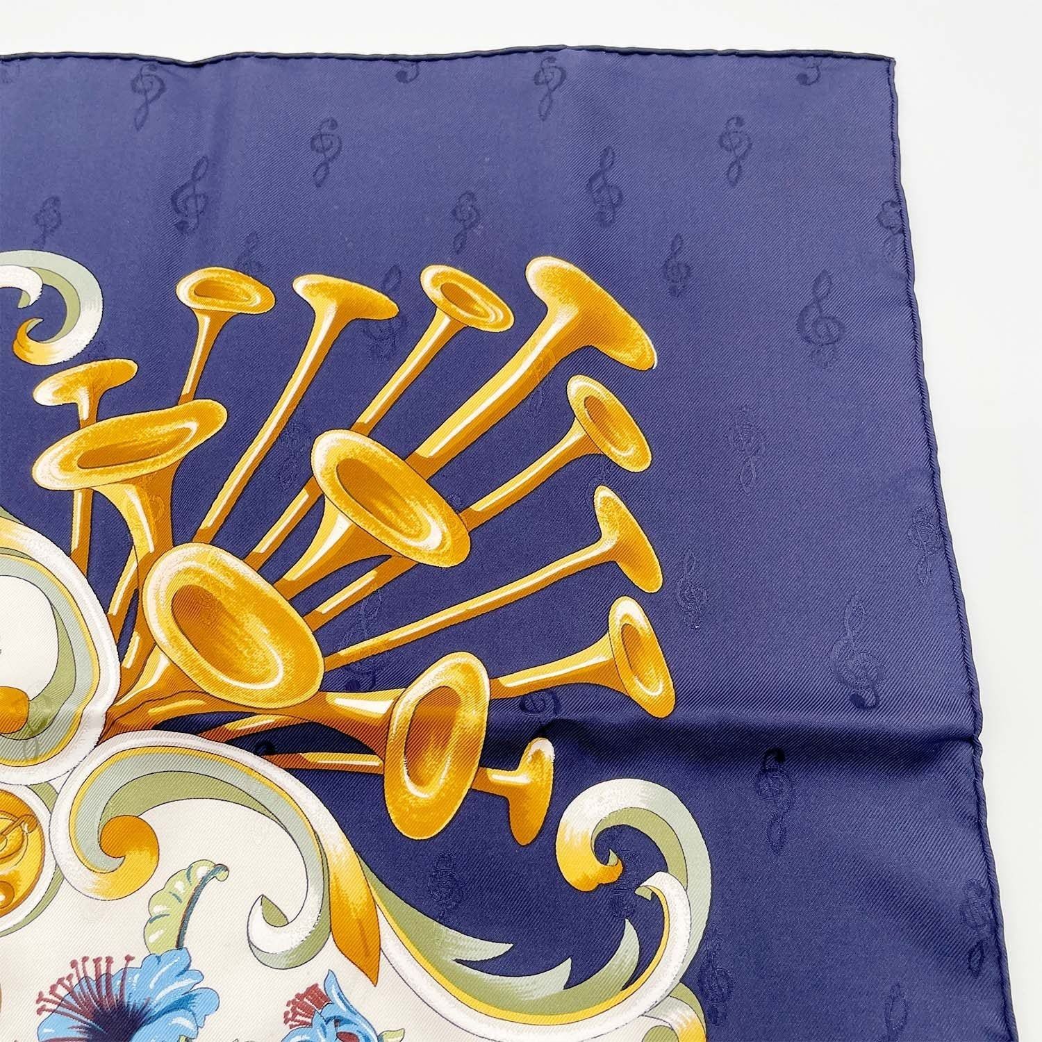 HERMES エルメス カレ90 パイプオルガンと機械仕掛けの楽器 スカーフ