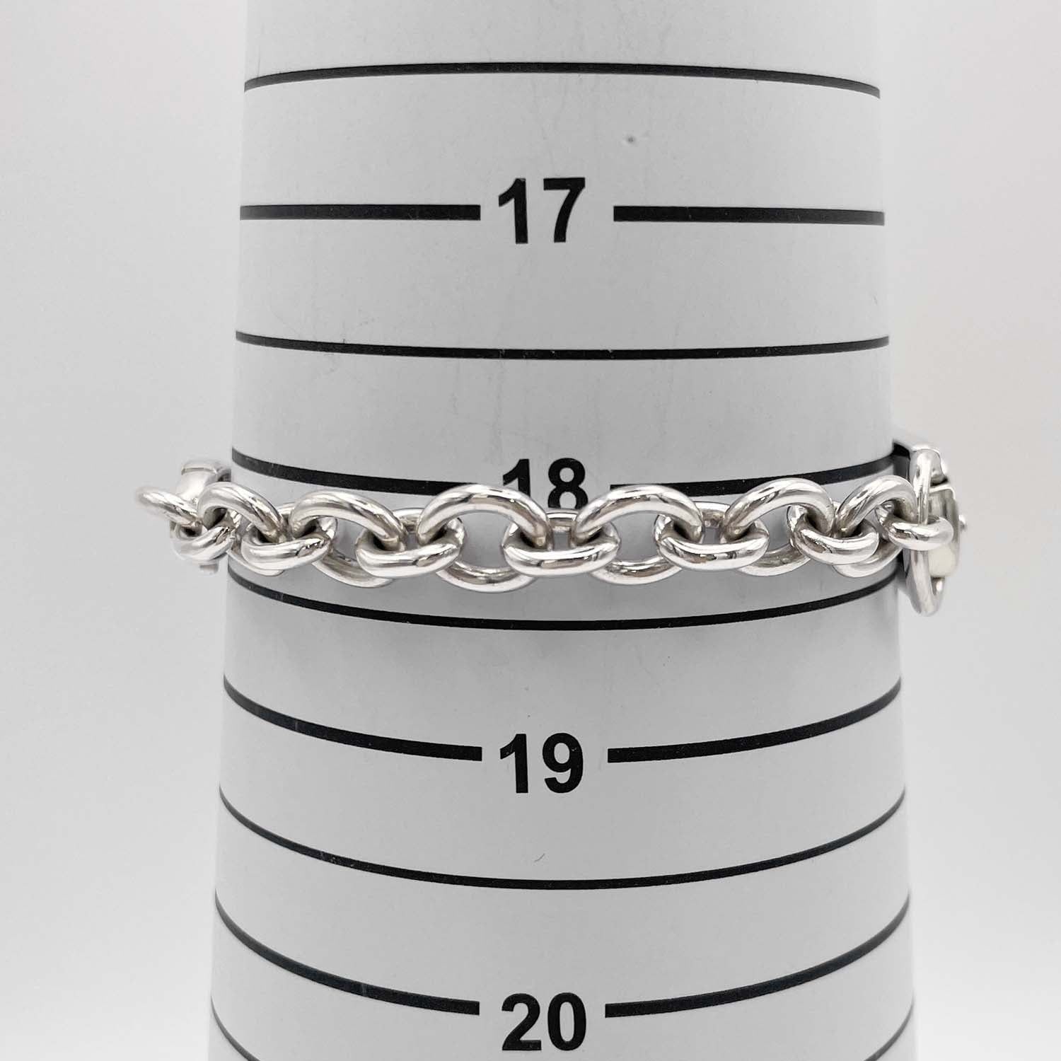 GUCCI ブレスレット（長さ18cm） GUCCI グッチ 18cm ブレスレット ロゴプレート SV925 チェーン