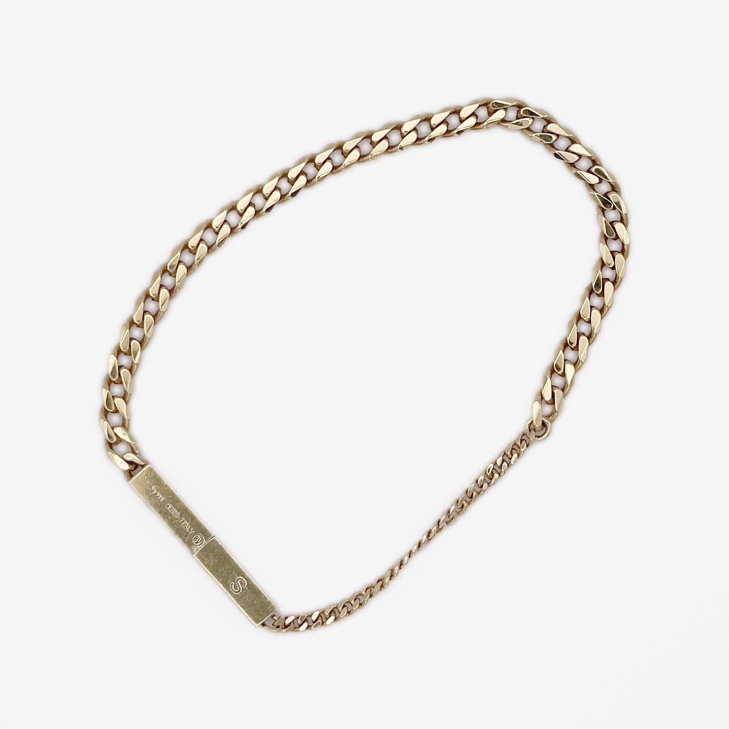 BOTTEGA VENETA ボッテガヴェネタ チェーンブレスレット 20cm メンズ S