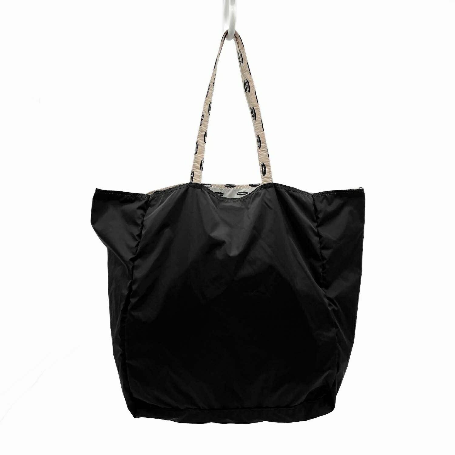 あけ　PRADA プラダ　エコバッグ　トートバッグ　三角ロゴ　ナイロン PRADA プラダ ナイロン エコバッグ トート リップ柄 リバーシブル 三角