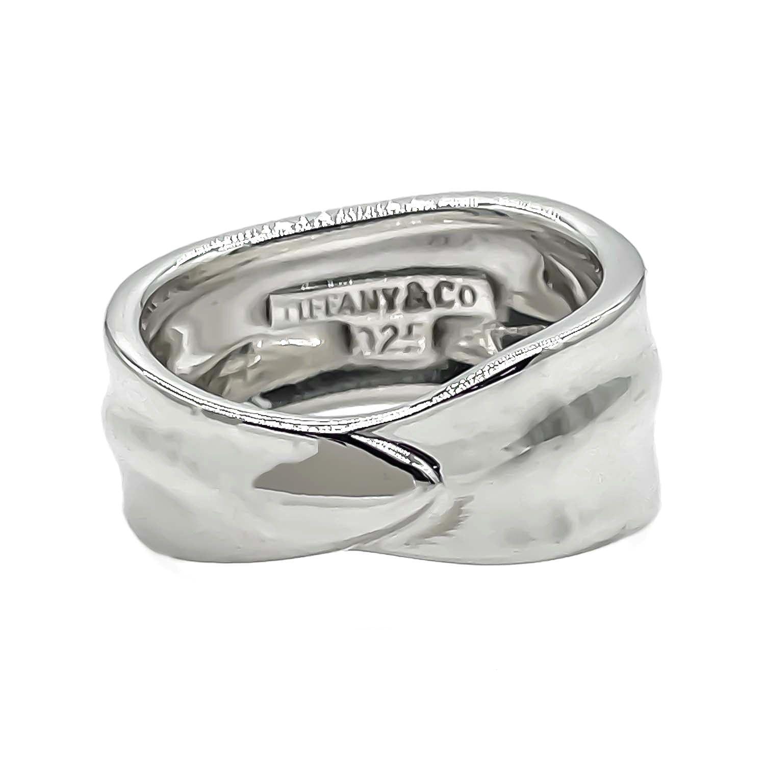 ティファニー　リーフ　ヴィンテージリング　シルバー925 約7号　指輪　箱付き ティファニー リーフ ヴィンテージリング シルバー925 約7号 指輪 箱