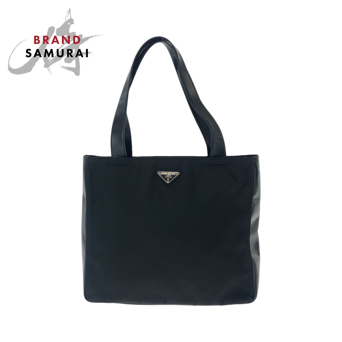 PRADA PRADA プラダ テスート 三角ロゴプレート ブラック 黒 PRADA PRADA プラダ テスート 三角ロゴプレート ブラック 黒
