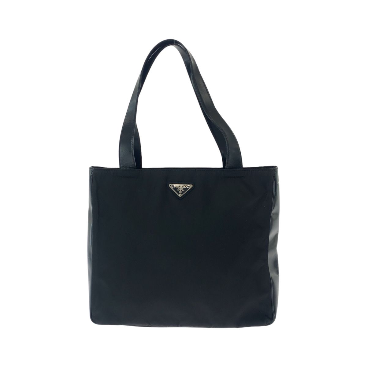 レディース PRADA プラダ テスート 三角ロゴプレート ブラック 黒 