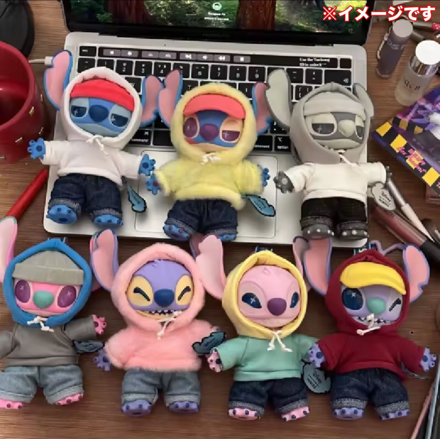 MINISO スティッチぬいぐるみセット 現品販売】MINISO x ディズニー 「スティッチ：眠くてもガブリ