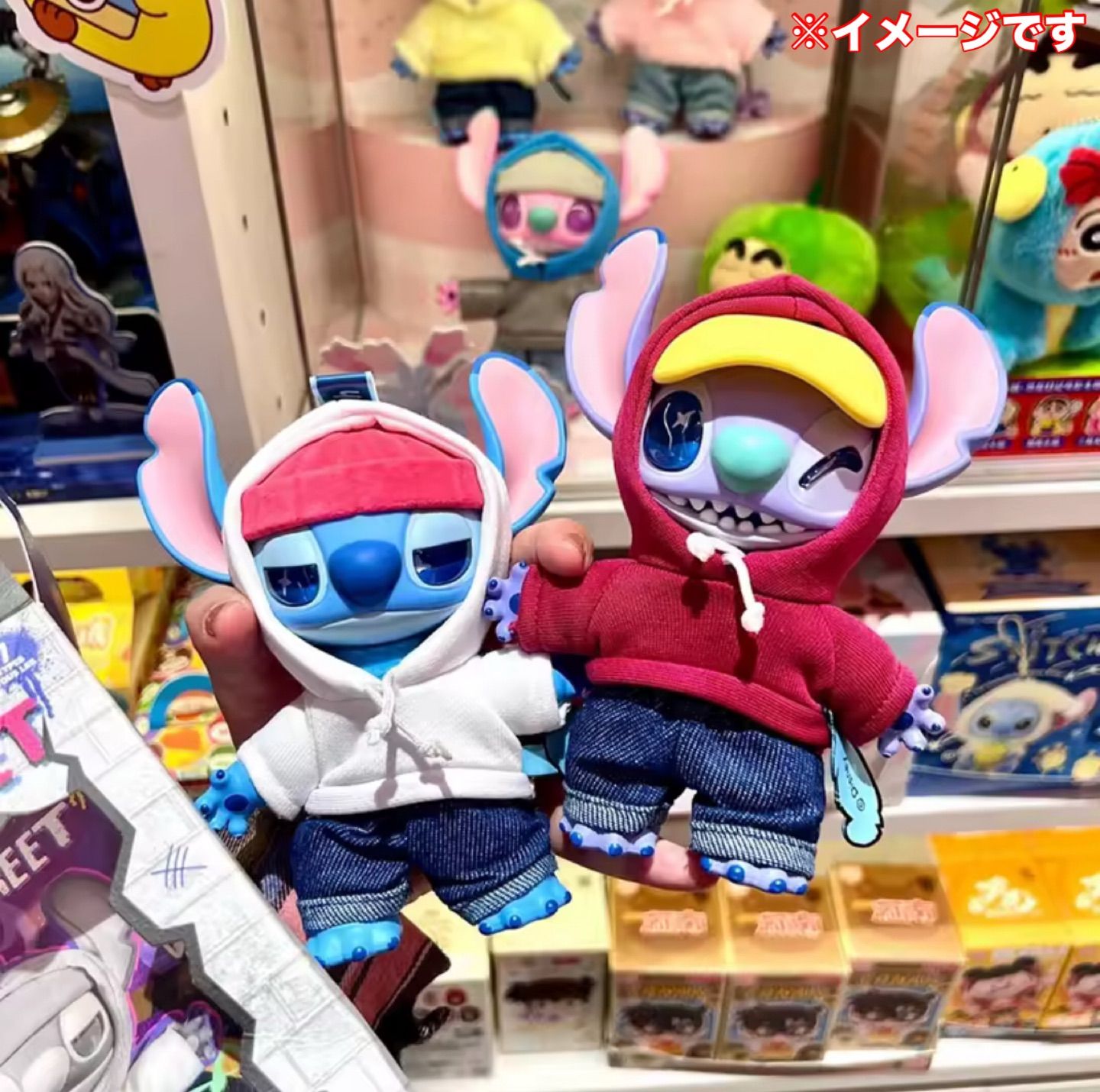 MINISO スティッチぬいぐるみセット 現品販売】MINISO x ディズニー 「スティッチ：眠くてもガブリ