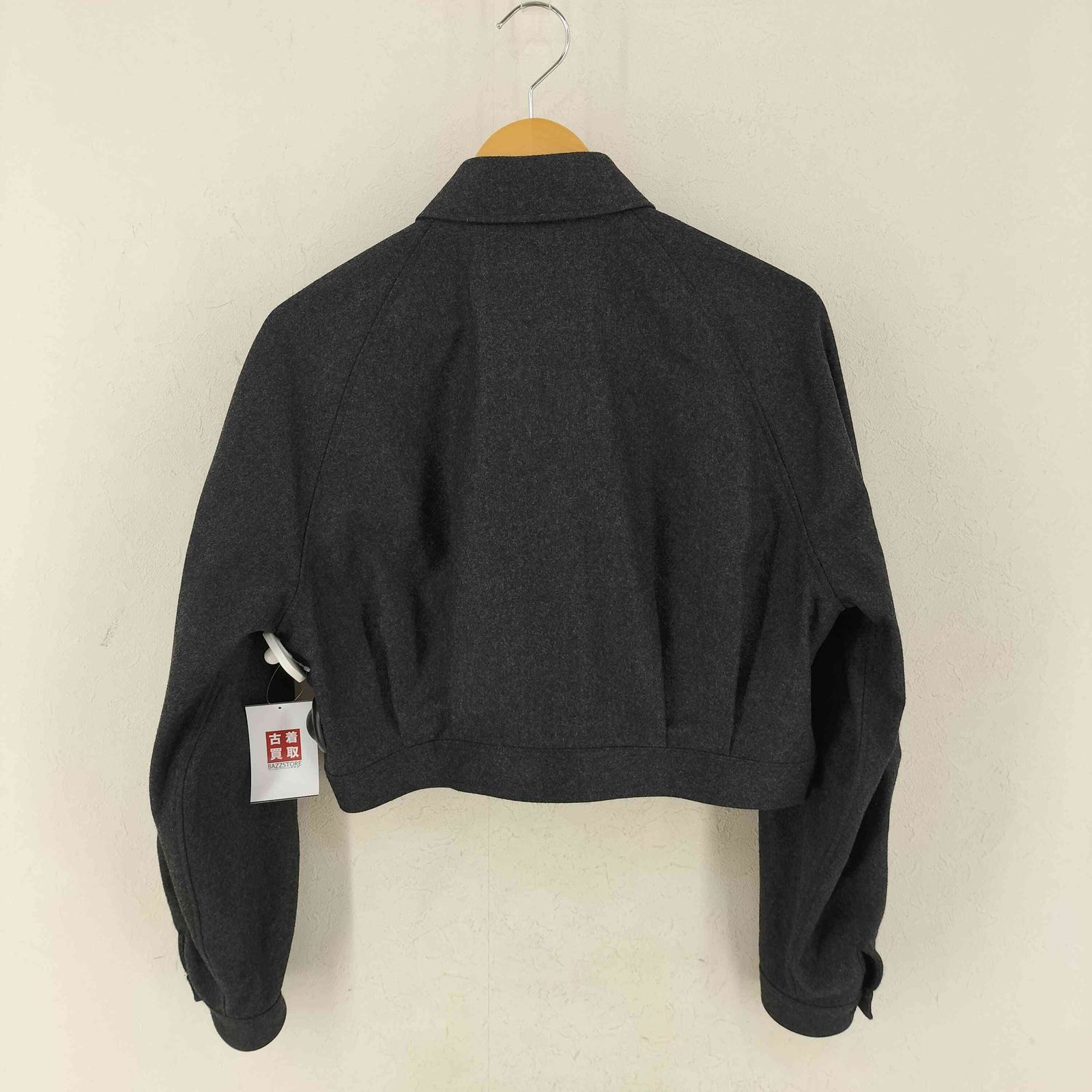 THE RERACS(ザリラクス) 2/54 COLLEGE FLANNEL CPO SUPER SHORT BLOUSE レディース JPN：38 【中古】【ブランド古着バズストア】 ザリラクス THE RERACS 2/54 COLLEGE FLANNEL CPO SUPER SHORT BLOUSE