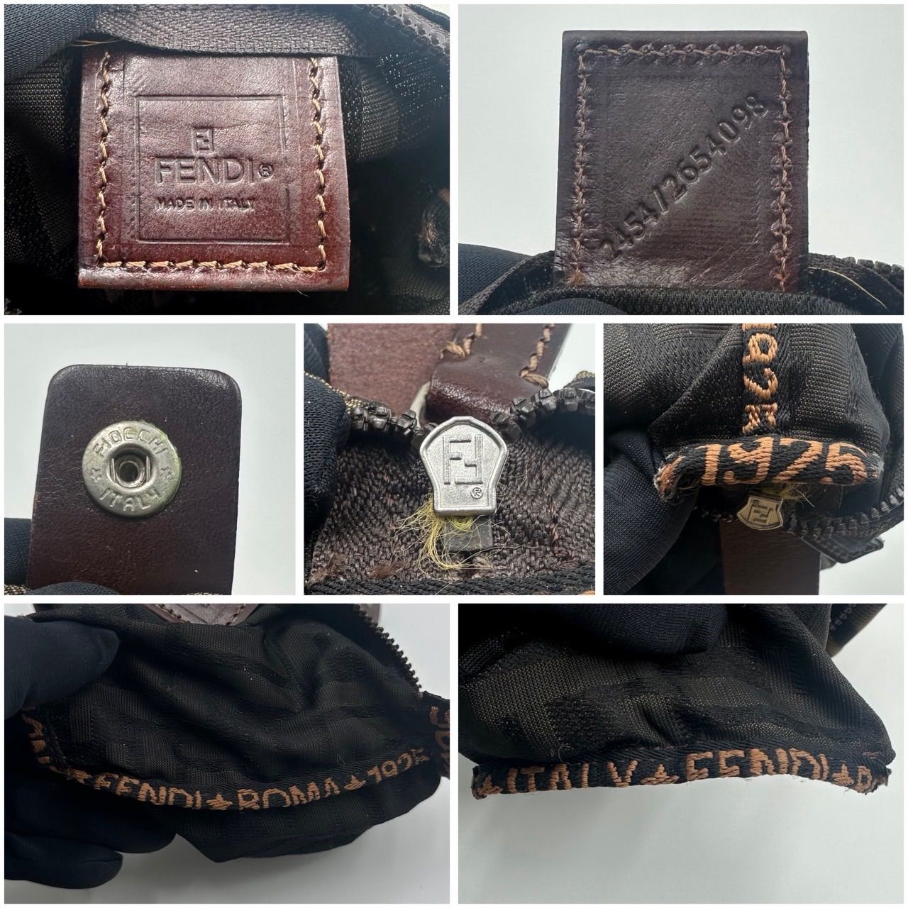 良品✨FENDI フェンディ アクセサリーポーチ 化粧ポーチ ズッカ柄 FF柄