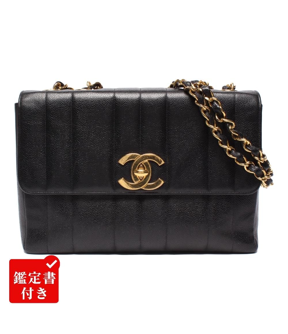 シャネル チェーンショルダーバッグ ダブルチェーン ゴールド金具