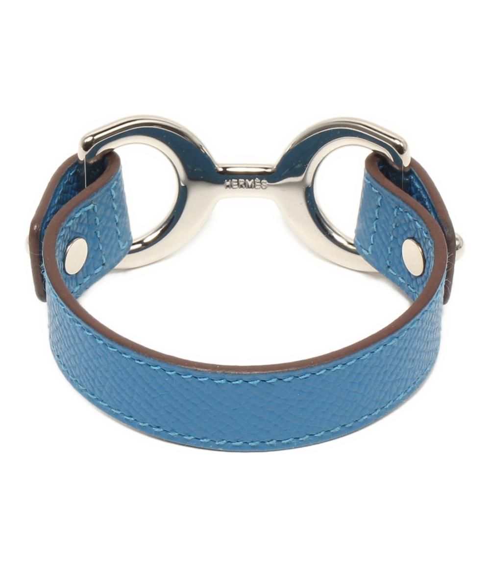 エルメス バングル パヴァーヌ シルバー金具 レザー レディース HERMES
