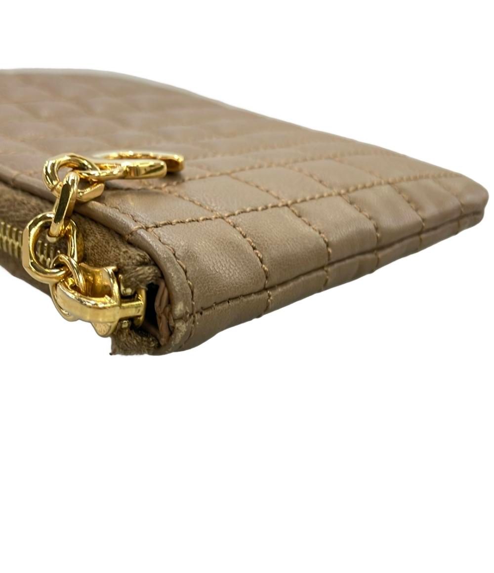 CELINE ベージュ　キルティング ケース セリーヌ コインケース キルティングレザー レディース CELINE - メルカリ