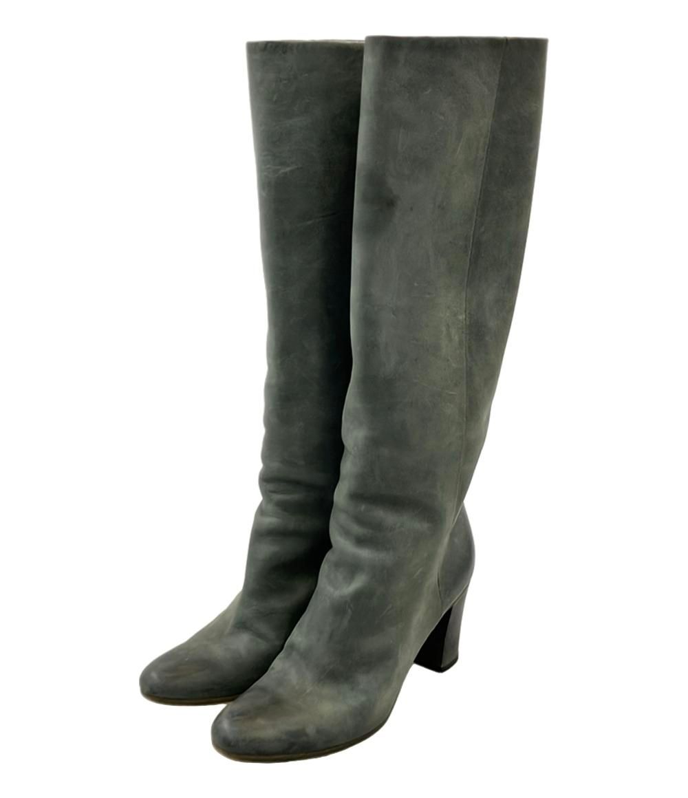 マルジェラロングレザーブーツサイズ37 メゾン マルジェラ レザーロングブーツ レディース SIZE 37 (L) Maison