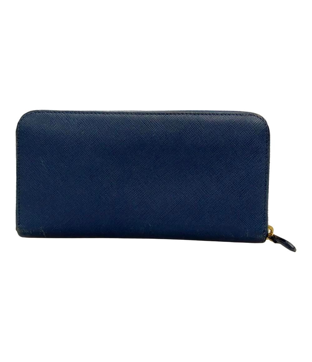 プラダ　メンズ長財布　ラウンドファスナー　ダークブルー ディスカウント プラダ ラウンドファスナー長財布 サフィアーノ レザー
