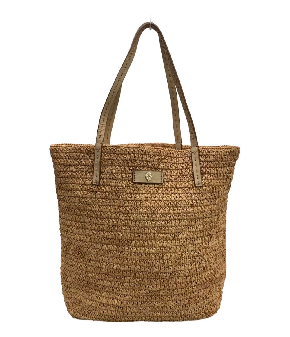 本物□ヘレンカミンスキー Helen Kaminski□ラフィア×レザー