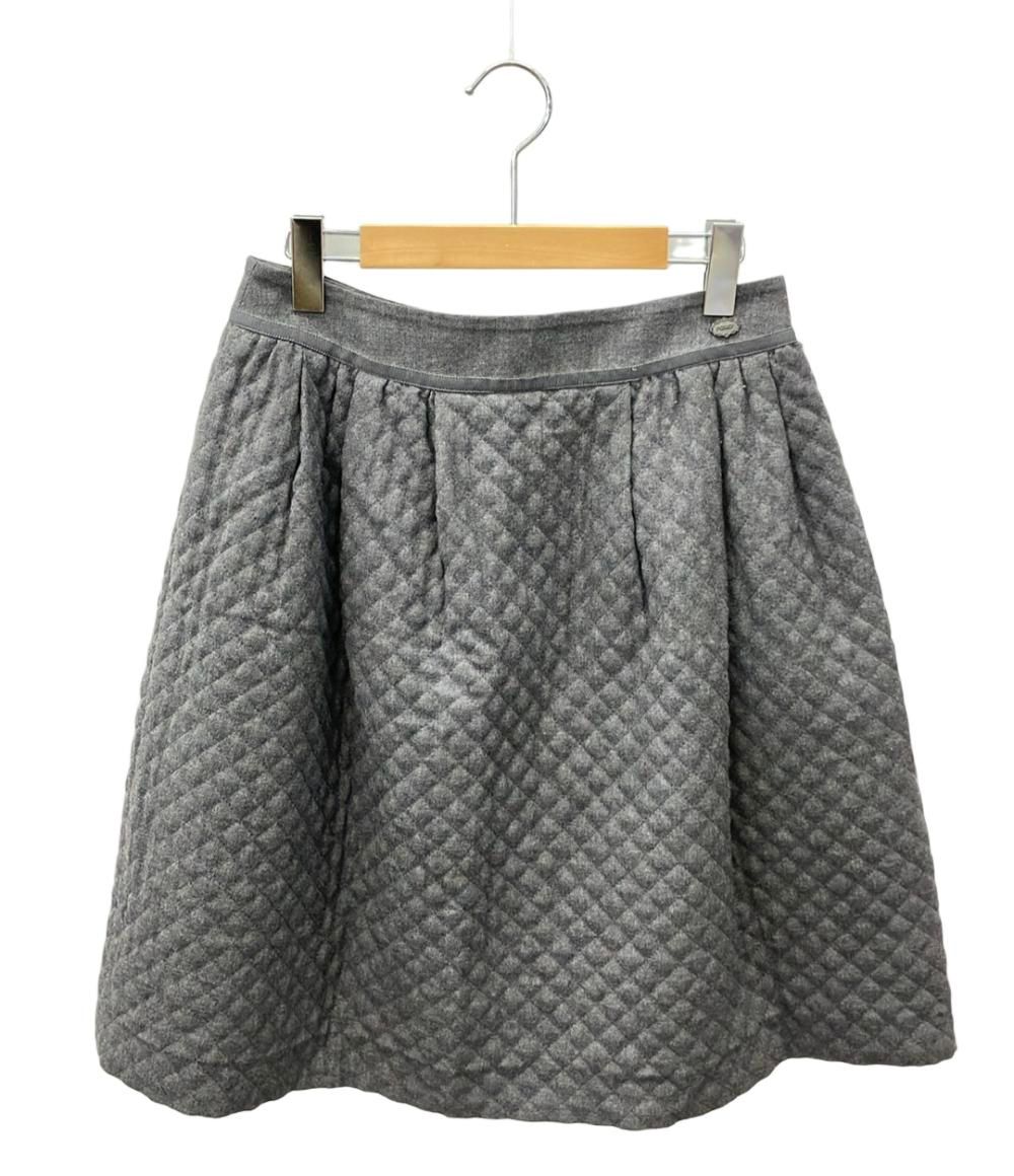 フォクシースカート ウール100%ダイアゴナルキルティングスカート 美品 フォクシー ダイアゴナル キルティングスカート レディース SIZE