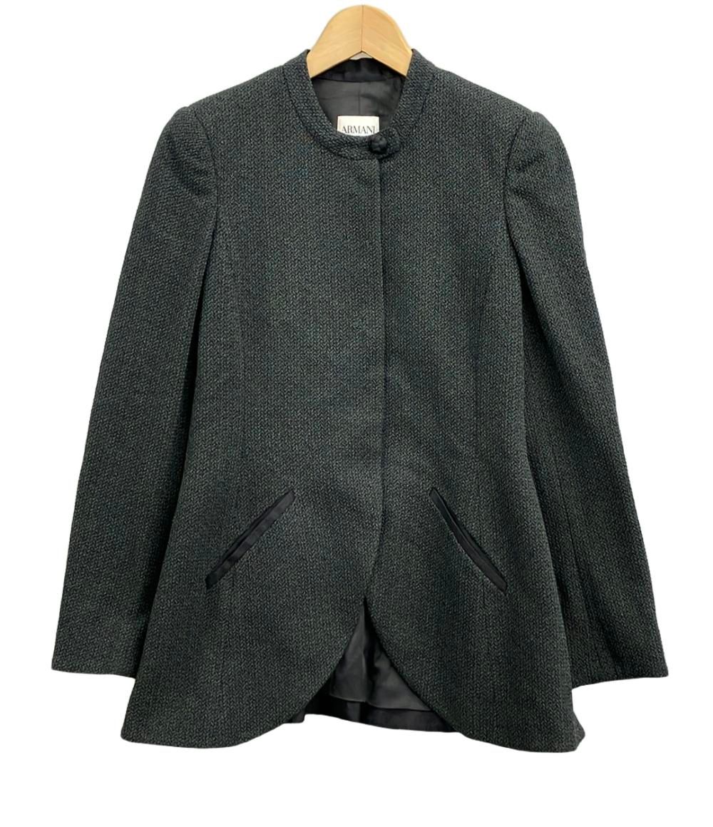 アルマーニコレッツォーニ　ノーカラージャケット　50R アルマーニコレッツォーニ ノーカラージャケット レディース SIZE 38