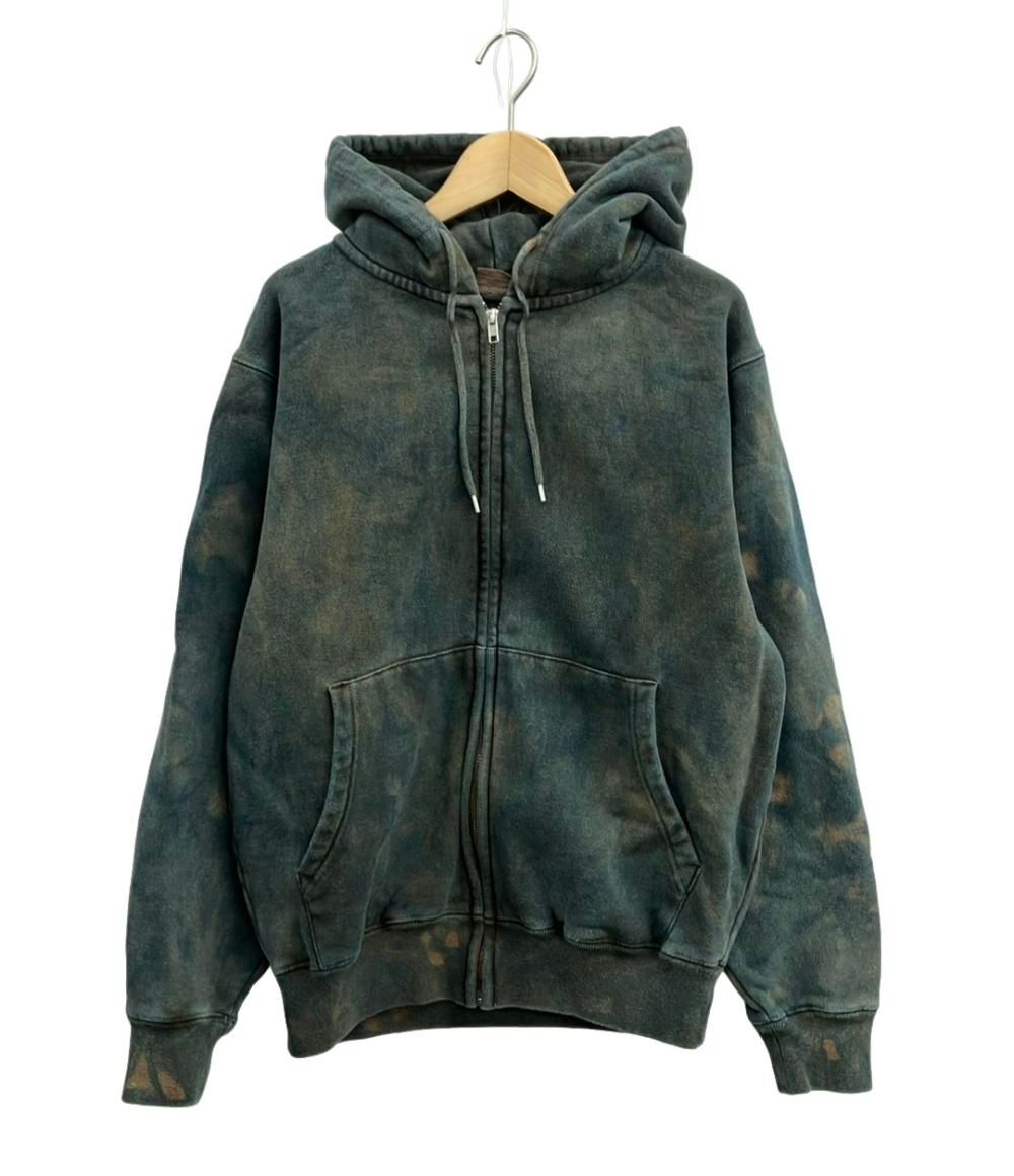 ベースメントギア ジップアップパーカー ダメージ加工 メンズ SIZE M basement gear