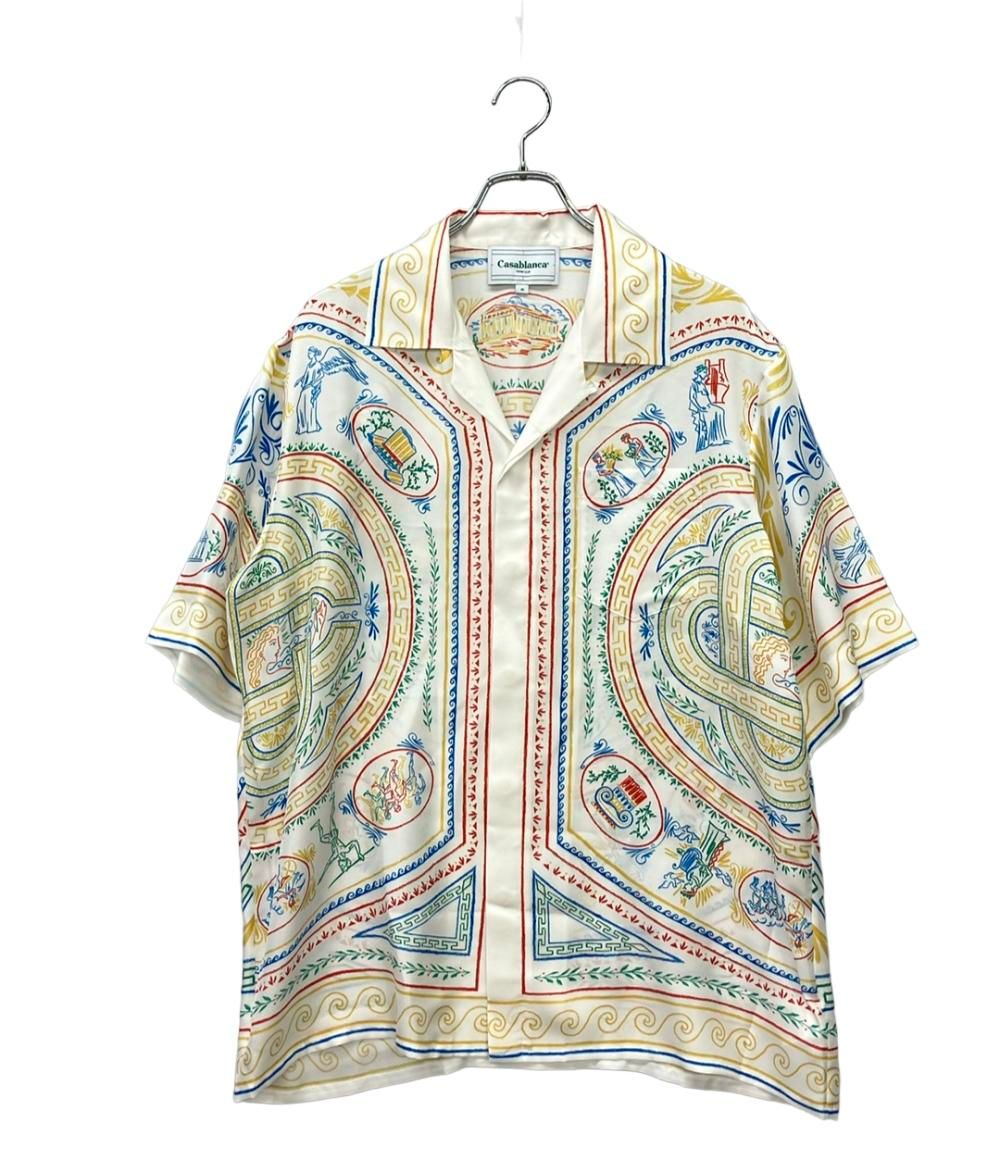 美品 カサブランカ 半袖 シルクシャツ メンズ SIZE M Casablanca