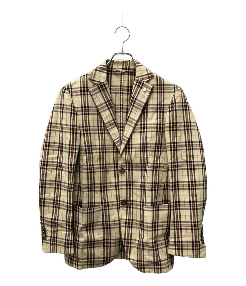 【美品】L.B.M 1911 ルビアム チェック柄 テーラードジャケット ルビアム 1911 チェック柄 ジャケット メンズ SIZE 42 L.B.M.1911