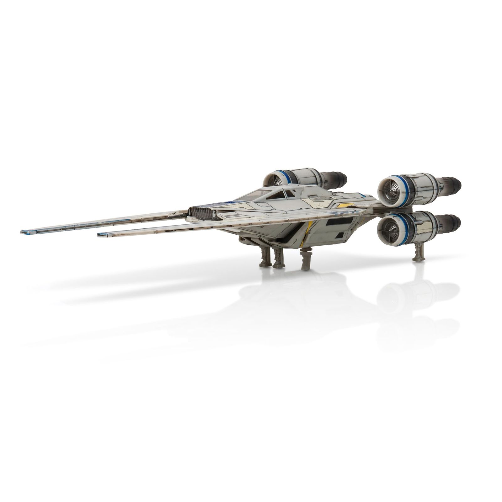 おもちゃ STAR WARS Micro Galaxy Squadron U-Wing Starfighter - 12-Inch Vehicle with Foldout Wings, Troop Bay, Sniper Gun, and Three 1-Inch