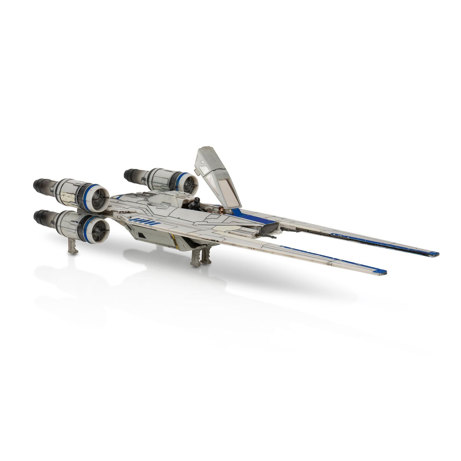 おもちゃ STAR WARS Micro Galaxy Squadron U-Wing Starfighter - 12-Inch Vehicle with Foldout Wings, Troop Bay, Sniper Gun, and Three 1-Inch
