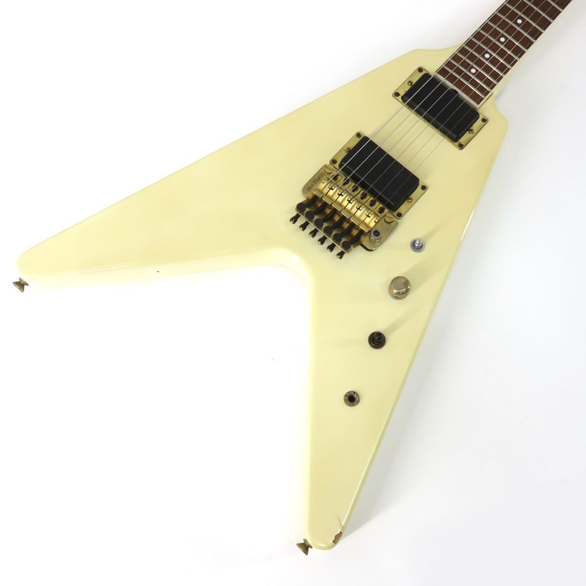 FERNANDES フェルナンデスBSV-80J Mod ホワイト Vタイプ エレキギター