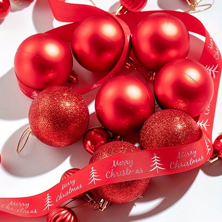 クリスマスツリーを華やかに】ミニクリスマスボール 24個セット 飛散