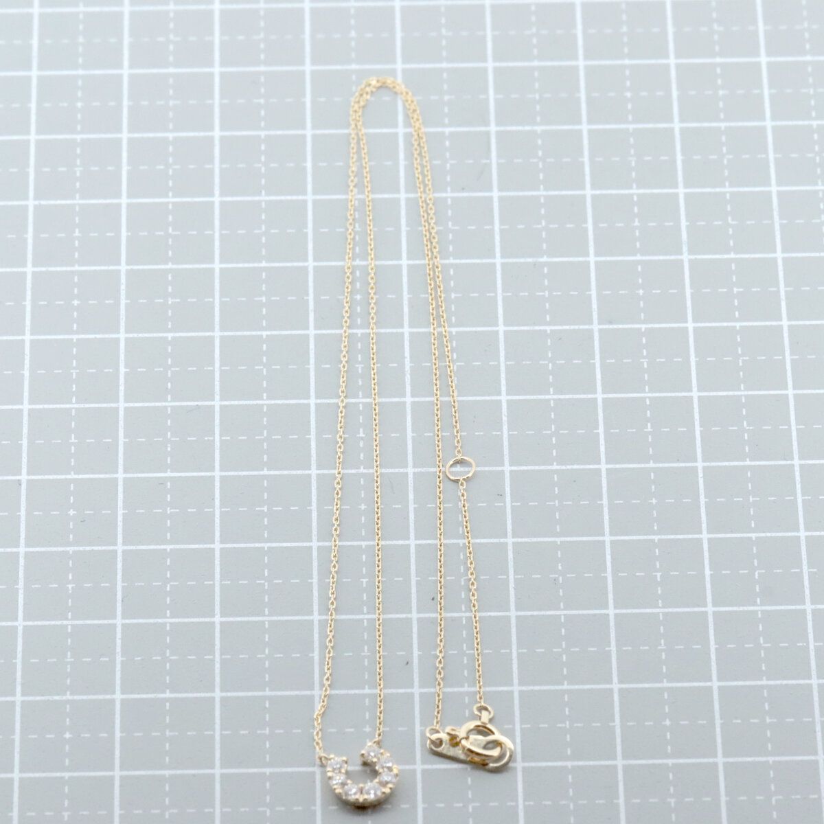 ヴァンドーム青山 ホースシュー ダイヤモンド ネックレス 0.16ct K18YG