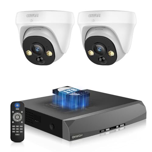 新品】【130°広角・双方向通話】 OHWOAI POE防犯カメラセット 4K 800万